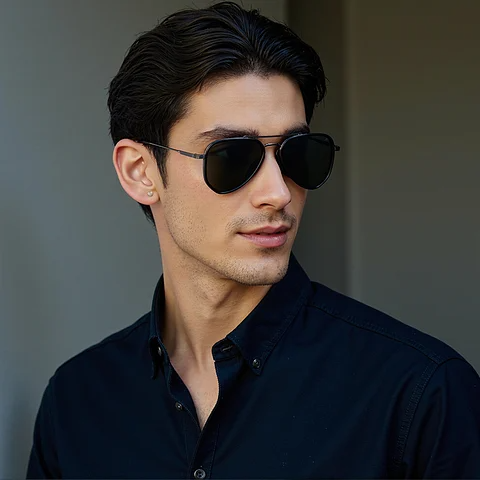 Dark Gunmetal Full Rim Aviator